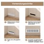 Lot de 2 grilles d'aération rectangulaires en aluminium - 30 x 8 cm - Avec 8 vis - Pour la ventilation des armoires et des chamb