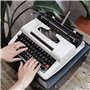 AALGO Machine à écrire Vintage Manuel Traditionnel Classique Ancienne Machinerie De Texte Typewriter avec Valise Et Ruban