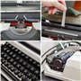 AALGO Machine à écrire Vintage Manuel Traditionnel Classique Ancienne Machinerie De Texte Typewriter avec Valise Et Ruban,Cadeau