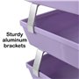 Acrimet Facility Bac à Courrier à 3 Niveaux/Charge Latérale A4, Organiseur de Bureau, en Plastique (Couleur Violet)