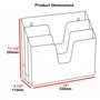 Acrimet Horizontal Trieur Organisateur de Document A4 (Coloeur Transparent Cristal)
