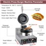 ZEEKYFOR Machine à Hamburger électrique à Presse UFO, Machine à Hamburger à Crème Glacée Commerciale Domestique, Poêle Antiadhés