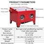 vnmudzeo Machine De Sablage De Table 90 L, Pression De 75 à 125 Psi, Cabine De Sablage Commerciale à LED pour L'éLimination De L