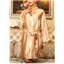 Dolamen Unisex Kimono Robe Femmes Homme, Femmes Chemises de Nuit, Robe Peignoir en Satin de Soie Robe de Nuit, Buste 132cm, 51.9