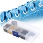 mini œillets 2 mm en cuivre plaqué Installation facile avec boîte de rangement en plastique pour v
