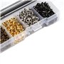 Tomantery Ensemble d'œillets, mini œillets 2 mm en cuivre plaqué Installation facile avec boîte de rangement en plastique pour v