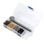 Tomantery Ensemble d'œillets, mini œillets 2 mm en cuivre plaqué Installation facile avec boîte de rangement en plastique pour v