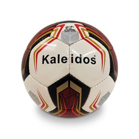 MONDO Sport - Ballon de Futsal Meteor R.C. KALEIDOS - Taille 4 Professional - 440 g - Blanc Gris doré - 13605