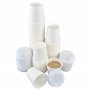 ILIP Lot de 100 gobelets en papier blanc (6 cm x diamètre 6 cm) de 120 ml (4 oz) + 100 couvercles blancs avec enveloppe pour caf
