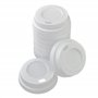 ILIP Lot de 100 gobelets en papier blanc (6 cm x diamètre 6 cm) de 120 ml (4 oz) + 100 couvercles blancs avec enveloppe pour caf