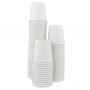 ILIP Lot de 100 gobelets en papier blanc (6 cm x diamètre 6 cm) de 120 ml (4 oz) + 100 couvercles blancs avec enveloppe pour caf