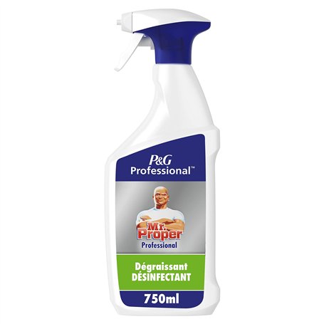 Mr Propre Professional - Dégraissant Désinfectant Spray 750ml - Nettoie et désinfecte en un geste