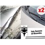 CARALL S02896 Paire 2 pièces de recharge caoutchouc plat 28 '' 700mm remplacement universel pour balais d'essuie-glace en fer Co