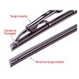 CARALL S02896 Paire 2 pièces de recharge caoutchouc plat 28 '' 700mm remplacement universel pour balais d'essuie-glace en fer Co