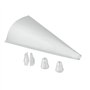 Metaltex - 20 Poches à décorer Doubles + 2 Douilles & 1 Embout, Blanc