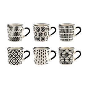H&h set 6 tazze caff vhera in stoneware cc 90