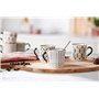 H&h set 6 tazze caff vhera in stoneware cc 90