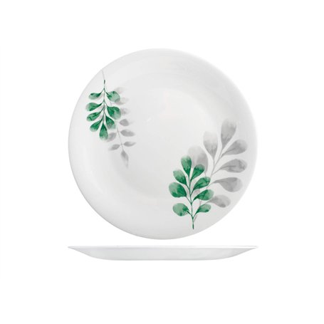 Bormioli rocco set 6 piatti opale botanica verde piano cm27