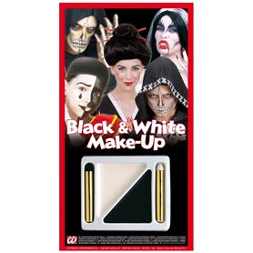 Set Maquillage Halloween Noir et Blanc