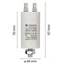 TECNID MG8200 Permanent pour Moteurs 20µF 450V. Écrou M8 Puissance. Le condensateur de démarrage est dans Un boîtier cylindrique