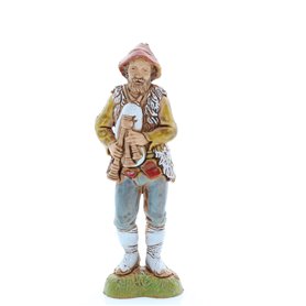 Moranduzzo Joueur de Cornemuse pour Crèche de 10 Cm Échelle 1:20-Figurines de Crèche Indestructibles-Style 700'