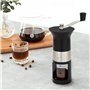 Bialetti Moulin à Café Manuel, Acier Inoxydable, Noir mat