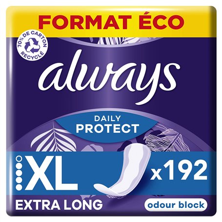 Always Dailies Protect Protège-Slips Extra Long 8x24 Unités