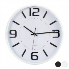 Horloge Murale Blanc Blanc Noir Verre Plastique (33 x 4 x 33 cm) 30,99 €