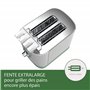 Imetec GranToast,Grille-Pain 2 Fentes Extra-Larges et Pinces Ouvrantes pour Pain Grillé Très Épais, 10 Niveaux de Brunissement, 