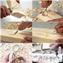 10Pcs Outils Sculpture sur Bois en Acier Carbone Ensemble d'outils de Sculpture sur Bois avec Couteau à Crochet Couteau à Découp