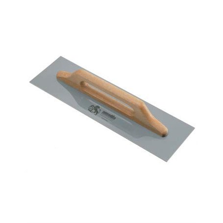AUSONIA - 42081 TALOCHE POUR STUC AVEC LAME EN ACIER INOX 48X12 FIXÉE PAR DES RIVETS AU MANCHE EN BOIS