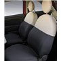 CORA Housses de siège Avant personnalisées Fiat 500 07> Gris/crème