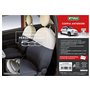 CORA Housses de siège Avant personnalisées Fiat 500 07> Gris/crème