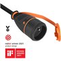 Electraline 01753 Splitter 3 Prises avec Electralock équipée d'un mécanisme de verrouillage qui empêche les déconnexions en acie