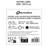 Electraline 60427 Coffret de Chantier 16A, 5 Prises Françaises IP44 16A, avec Disjoncteur Différentiel 30mA et Bouton Poussoir d