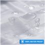 Aobetak Cape de pluie pour adulte imperméable Portable,réutilisable clair à capuches et les manches,EVA Matériau étanche Manteau