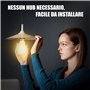 Ampoule LED Intelligente WiFi E27 7W à intensité variable et multicolore, RGB 2700K-6500K, Télécommande, Compatible Avec Alexa E