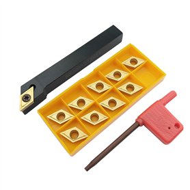 1 x porte-outil de tournage CNC SDJCR1212H11 1 x clé T15 10 pièces DCMT32.51 / DCMT11T304.