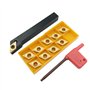 1 x porte-outil de tournage CNC SDJCR1212H11 1 x clé T15 10 pièces DCMT32.51 / DCMT11T304.