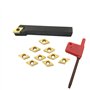 1 x porte-outil de tournage CNC SDJCR1212H11 1 x clé T15 10 pièces DCMT32.51 / DCMT11T304.