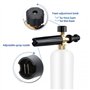 Rediboom Réglable Distributeur de Savon Canon à mousse Lance Mousse Neige Compatible pour Kärcher K série K2/K3/K4/K5/K6/K7 Haut