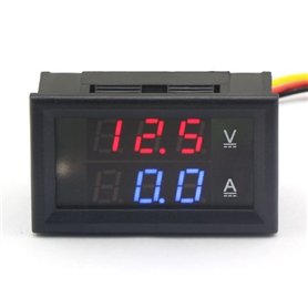 ARCELI 100174 Multimètre Numérique Double Affichage à LED Voltmètre DC 4.5V à 30V Ampèremètre 0 à 50A Tension Courant Compteur V