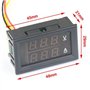 ARCELI 100174 Multimètre Numérique Double Affichage à LED Voltmètre DC 4.5V à 30V Ampèremètre 0 à 50A Tension Courant Compteur V