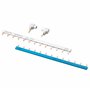 KIT 2 PEIGNES DE RACCORDEMENT UNIPOLAIRE POUR MTC 1P 13 MODULES 63A BLEU ET GRIS + 2 BORNES