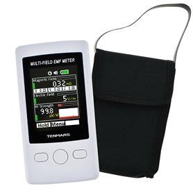 Multi-Champ EMF Mètre Poche ELF RF Gauss Mètre 2000mG Électromagnétique Électrique RF Champ Force Testeur avec Attention Indicat