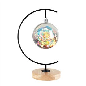 Fosinz Support à Plante Suspendue Bois en Fer pour Suspendre Un Terrarium en Verre