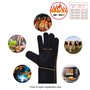Qcwn ST100 Paire de gants de soudage doublés résistants à la chaleur