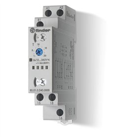 Finder 800102400000PAS Relais temporisé modulaire multifonction multi-tension 1RT 16 A de 12 à 240 Vac/dc 0