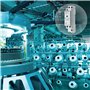 Finder 800102400000PAS Relais temporisé modulaire multifonction multi-tension 1RT 16 A de 12 à 240 Vac/dc 0,1 s à 24 h