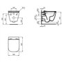 Ideal Standard T459201 i.Life S Pot Suspendu, Blanc